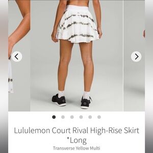 NWT Lululemon Court Rival HR Skirt Long 🏝️🍋💕